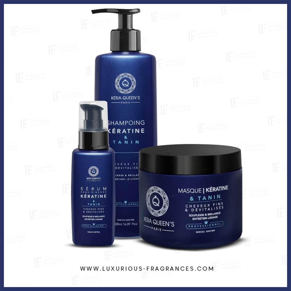 Gamme Kératine & Tanin : Souplesse & Brillance pour Cheveux Fins et Dévitalisés - Kera Queen's