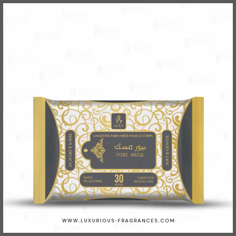 30 lingettes parfum&eacute;es Pure Musk - Ayat Perfumes