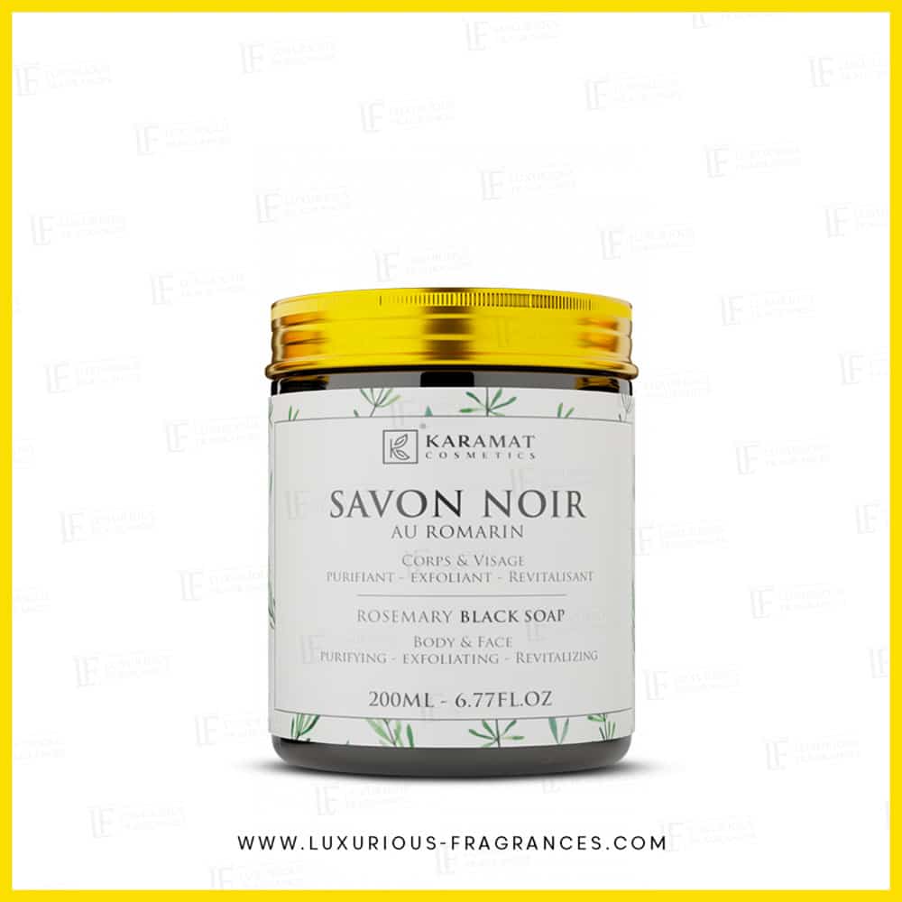 Savon noir authentique au romarin 200ml - Karamat Collection