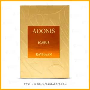 boite Adonis Icarus de Rayhaan Perfumes – Eau de parfum masculine éclatante – 100 ml