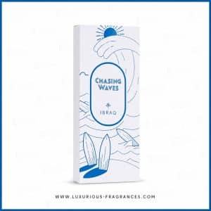 Caixa Chasing Waves de Ibrahim Al Qurashi (Ibraq) - Extrato de perfume de nicho unissexo - 100 ml