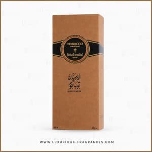 Krabička Arabian Tobacco od Ibrahima Al Qurashiho (Ibraq) – Niche parfémový extrakt pre mužov aj ženy – 100 ml