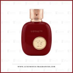Karminroter Flakon „25 Loyalty“ von Khadlaj, Eau de Parfum für Damen und Herren, 100 ml, mit vergoldetem Medaillon