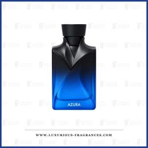 Sort og blå flakon med smoking-hals fra Azura de Naseem, alkoholfri eau de parfum til mænd, 90 ml