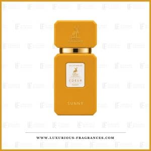 Flacon jaune moutarde de Coeur Sunny de Maison Alhambra, eau de parfum mixte 100 ml