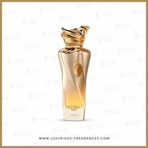 Elyssia Aura-Flakon von Riiffs, Unisex-Parfümkonzentrat 100 ml, mit gewundenem, bronzefarbenem Farbverlauf und goldener Kappe