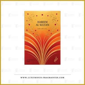 Gelb-rotes Geschenkset „Hareem Al Sultan“ von Khadlaj, Eau de Parfum für Damen, 75 ml