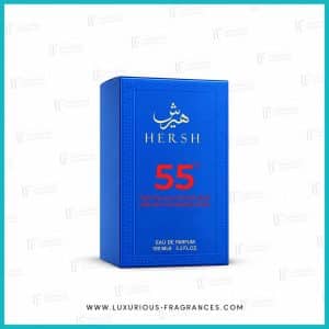 Königsblaues Hersh 55° von Alezz Oud-Set mit griechischem Fries, Eau de Parfum 100 ml