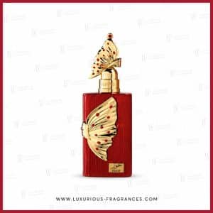 Hoor de Riiffs-Flakon, Parfümkonzentrat für Damen, 100 ml, karminrot mit goldenem Schmetterling