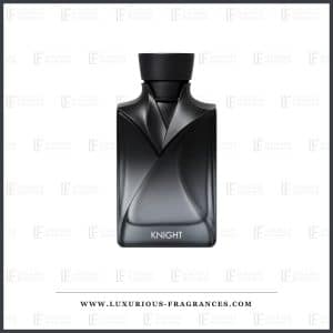 Sort og antracitfarvet flakon med »Knight«-hals fra Naseem, alkoholfri eau de parfum til mænd, 90 ml