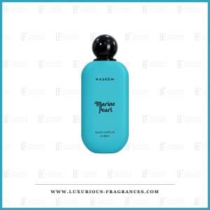 Turkis, rund flaske »Marine Pearl« fra Naseem, alkoholfri eau de parfum til både mænd og kvinder, 100 ml