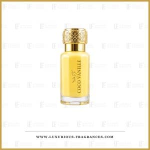 Flakon med »Musc Tahara Coco Vanille« fra Dubai Flower, alkoholfri moskus, 12 ml