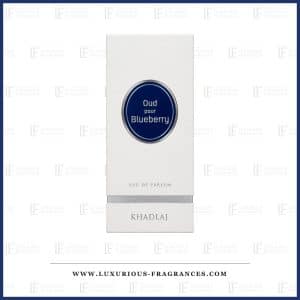 Weiß- und marineblaues Set „Oud Pour Blueberry“ von Khadlaj, Eau de Parfum 100 ml