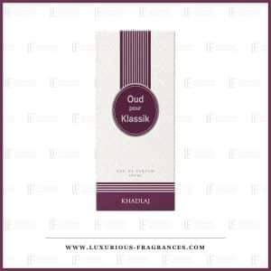 Coffret blanc ivoire et prune Oud Pour Klassik de Khadlaj, eau de parfum 100 ml