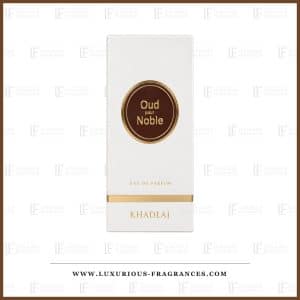 Biało-złote opakowanie „Oud Pour Noble” marki Khadlaj, woda perfumowana 100 ml