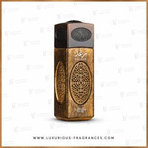 Flakon „Raghad“ von Lattafa Pride, Eau de Parfum für Damen, 100 ml, sechseckiger Flakon in vergoldeter Bronze