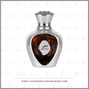 Flacon chrome a panneau marbre brun Safeer de Niche Emarati Perfumes, eau de parfum mixte 100 ml