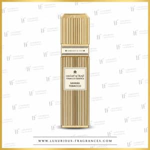 Flakon „Sahara Tobacco“ von Mamlakat Al Oud, Eau de Parfum für Damen und Herren, 100 ml, vergoldete, geriffelte Säule
