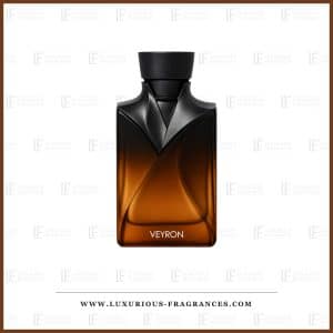 Sort og kobberbrun flakon med »Veyron de Naseem«-hals i smoking-stil, alkoholfri herreparfume, 90 ml