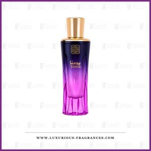 Yumna fra Naseem-flakon, alkoholfri eau de parfum til både mænd og kvinder, 80 ml, i nuancer af lilla og magenta