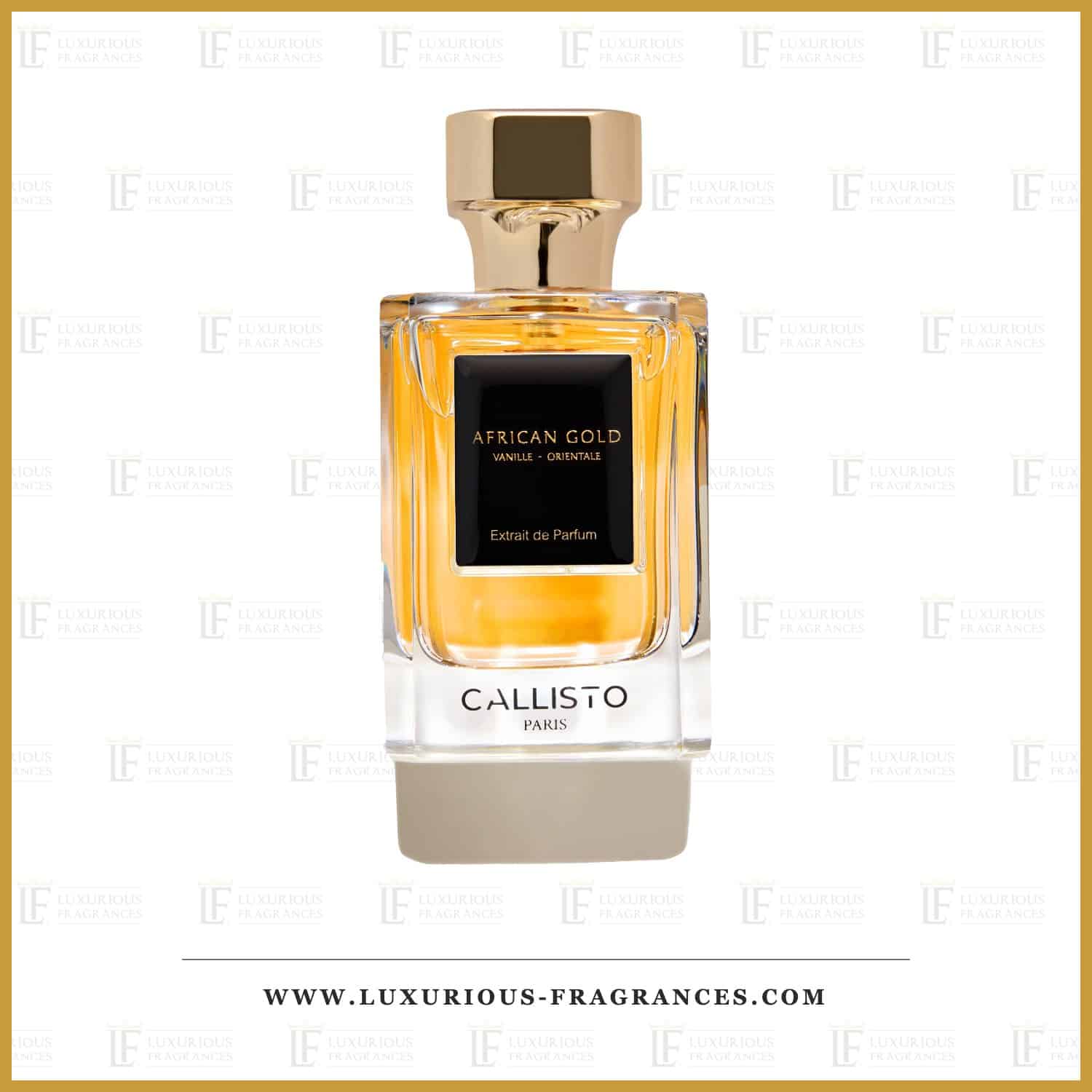 Flacon dâAfrican Gold de Callisto Paris, extrait de parfum mixte 100 ml