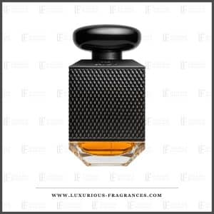 Atom-Flakon von Fragrance World, Eau de Parfum, 100 ml, schwarzer Würfel mit Diamantspitzen, Sockel aus Glas
