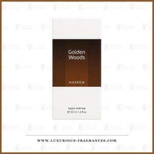 Geschenkset mit dem Parfüm „Golden Woods“ von Naseem, Eau de Parfum, 50 ml