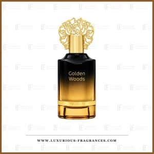Flakon des Parfüms „Golden Woods“ von Naseem, Eau de Parfum, 50 ml