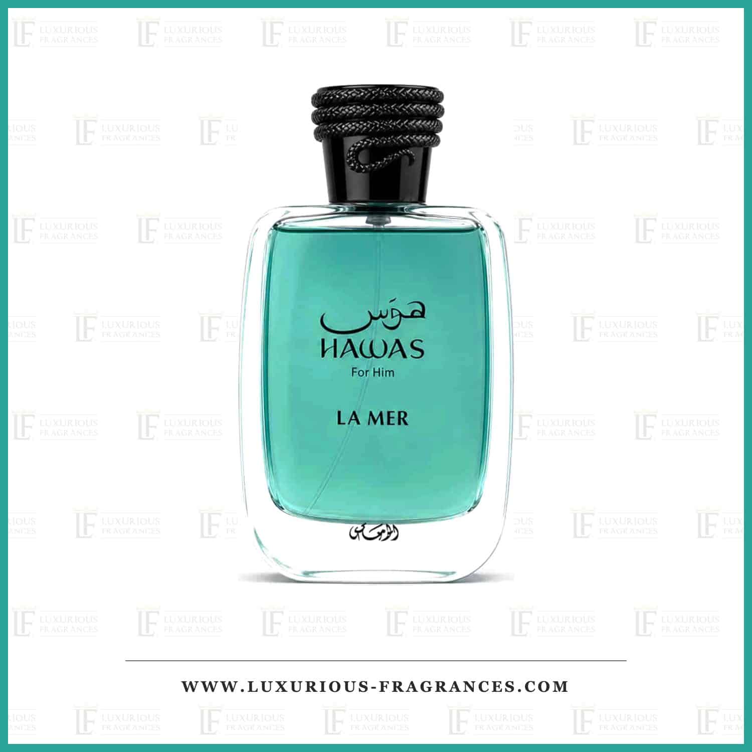 Flacon du parfum Hawas La Mer de Rasasi, eau de parfum mixte 100 ml