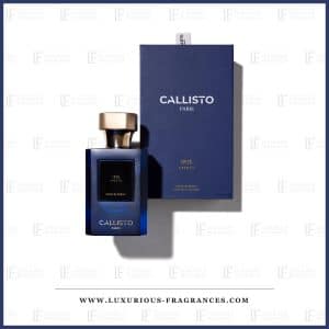 Coffret et flacon dâIris Absolu de Callisto Paris, extrait de parfum 100 ml
