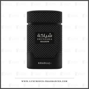 Butelka Shiyaaka Shadow marki Khadlaj – woda perfumowana 100 ml, matowa czerń, centralna płytka