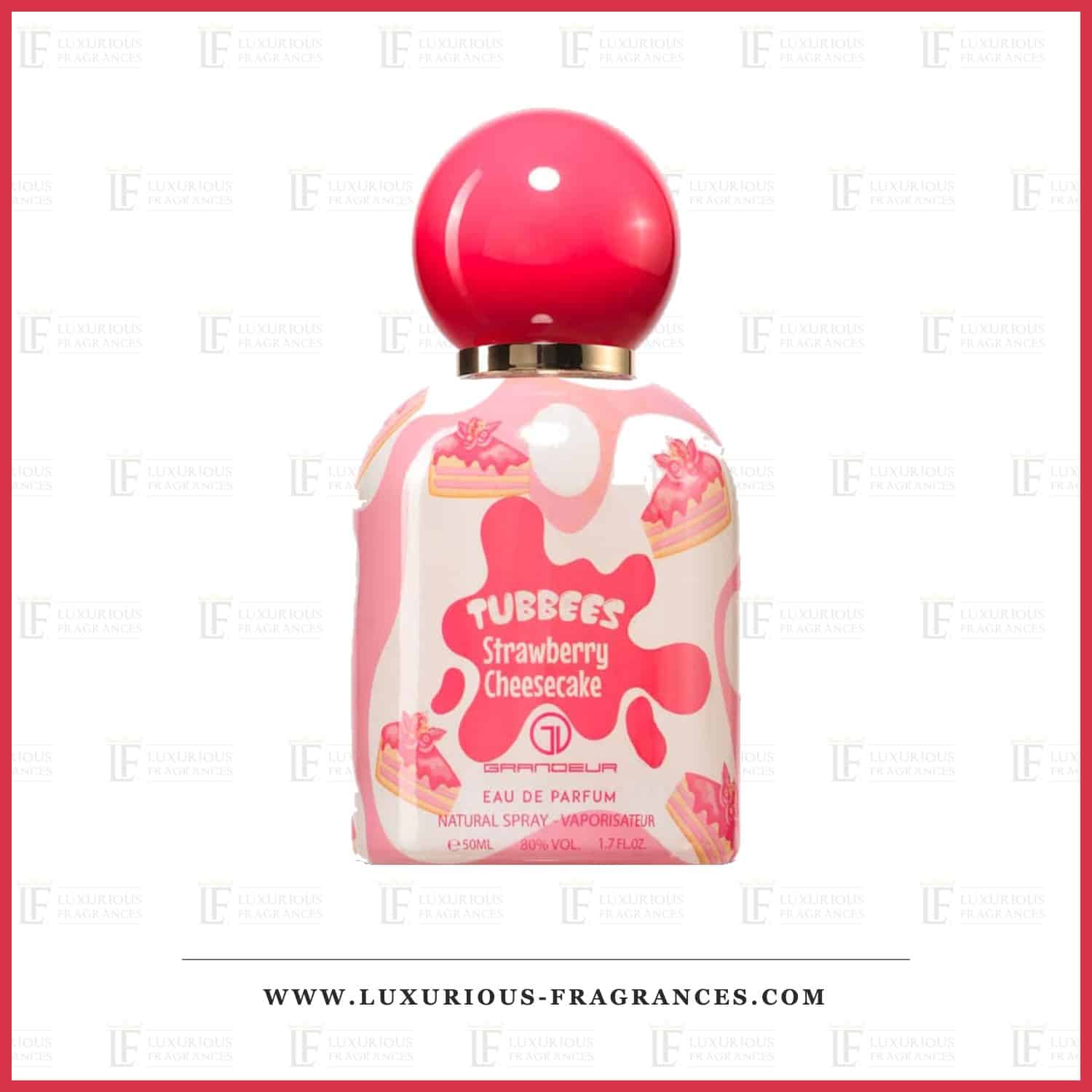 Flacon du parfum Strawberry Cheesecake de Tubbees, eau de parfum mixte 50 ml
