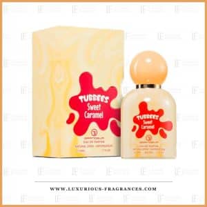Geschenkset mit dem Parfüm „Sweet Caramel“ von Tubbees, Eau de Parfum für Damen und Herren, 50 ml