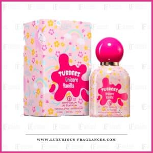 Geschenkset mit dem Parfüm „Unicorn Vanilla“ von Tubbees, Eau de Parfum für Damen und Herren, 50 ml