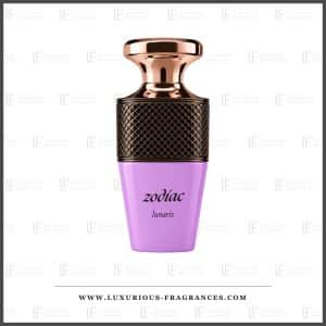 Flacon Zodiac Lunaris de Paris Corner eau de parfum 100 ml mauve lilas resille brun fonce