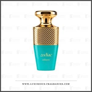 Flacon Zodiac Solmaris de Paris Corner eau de parfum 100 ml turquoise resille doree